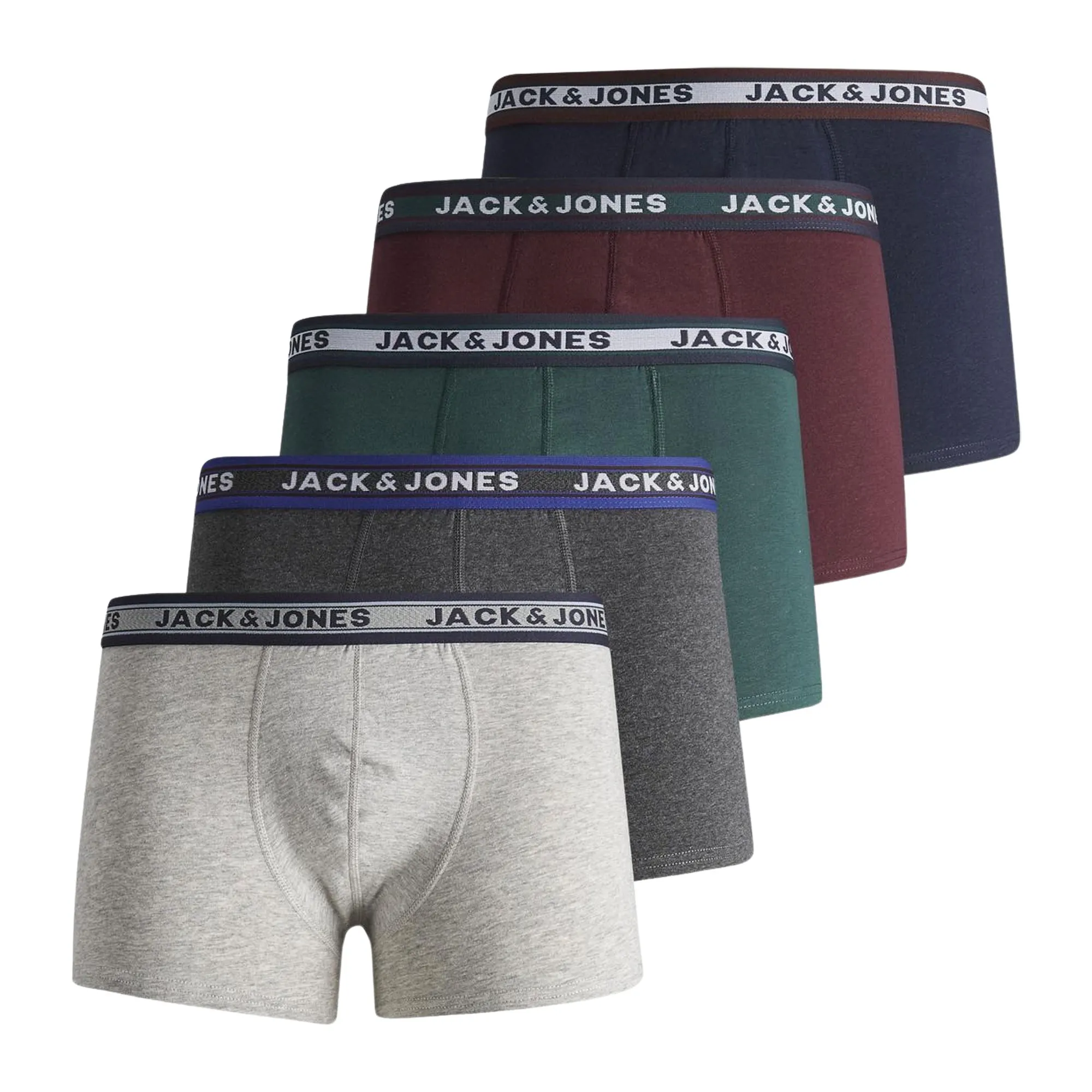 Jack & Jones Oliver Trunk Boxershorts Jongens (5-pack) | PlutoSport
